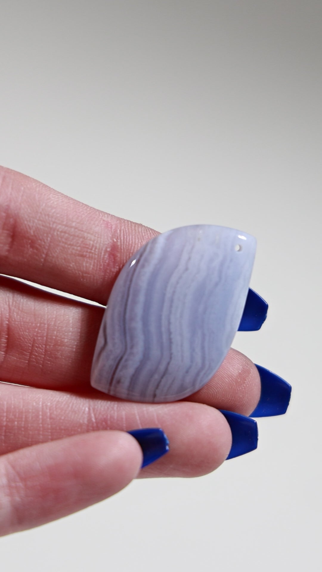 Blue Lace Agate Cab (Drilled)