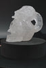 Clear Quartz Skull + Ram Carving