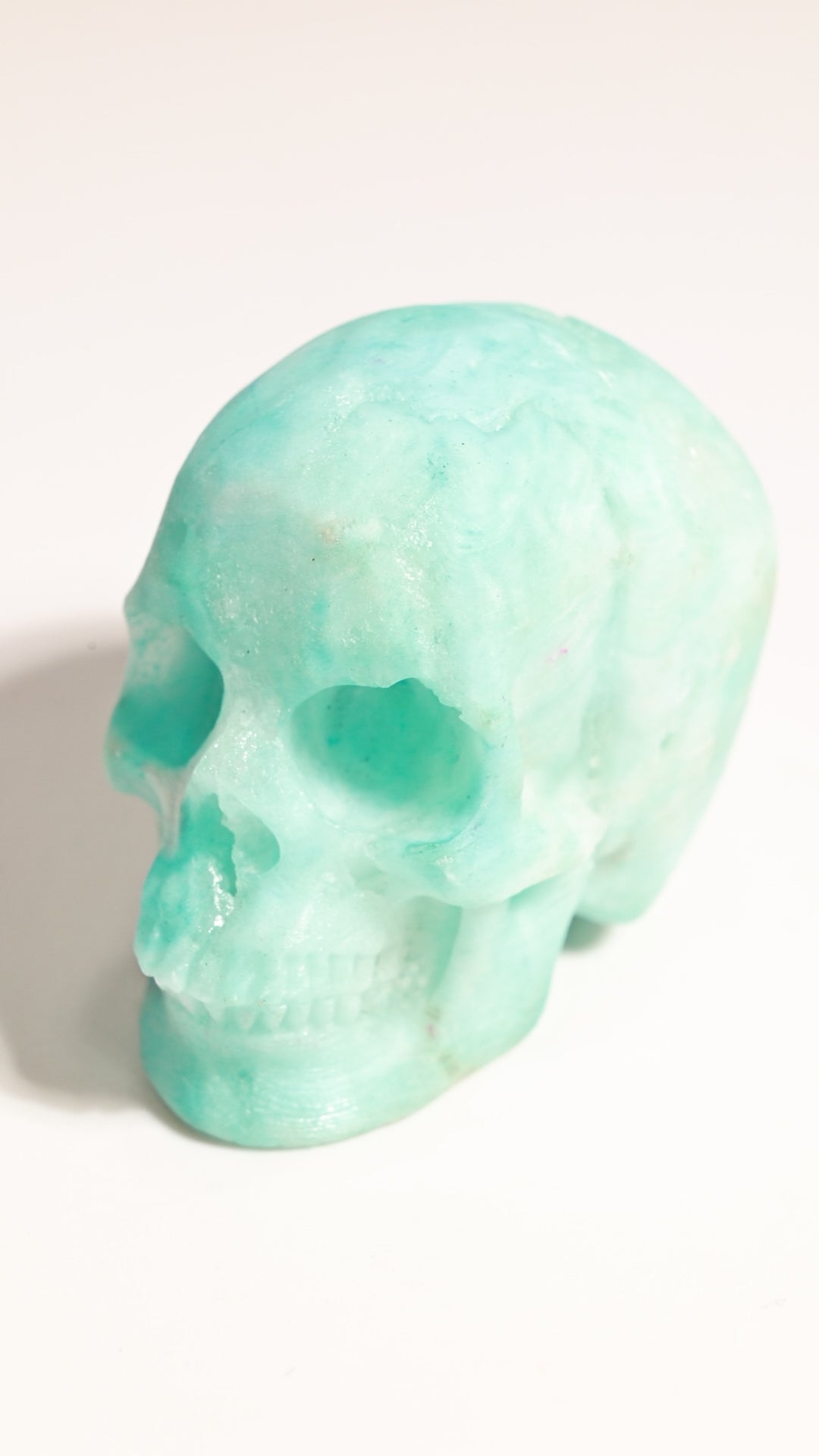 Blue Aragonite 2" Skull