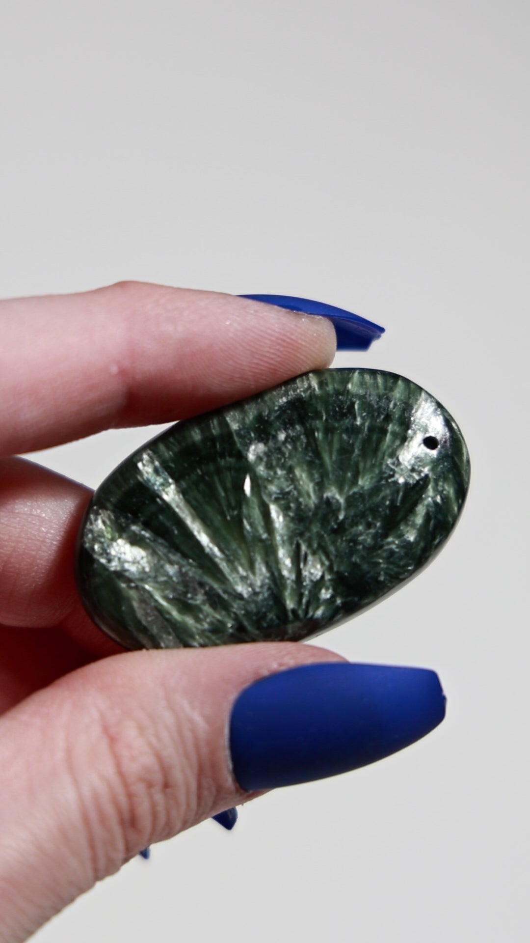 Seraphinite Cab (Drilled)