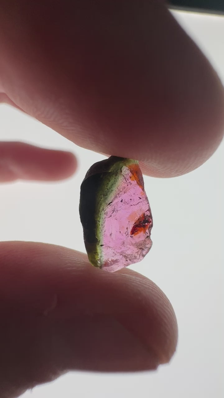 Watermelon Tourmaline Slice