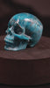 Blue Apatite Skull Carving