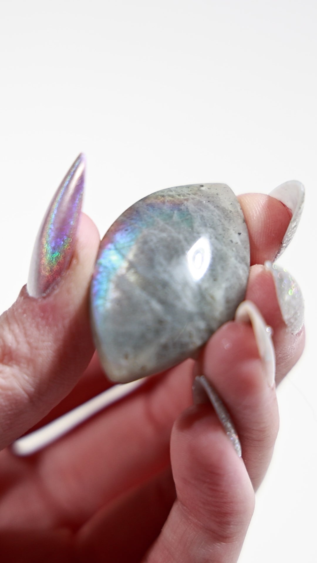 Purple Labradorite Cab (Drilled)