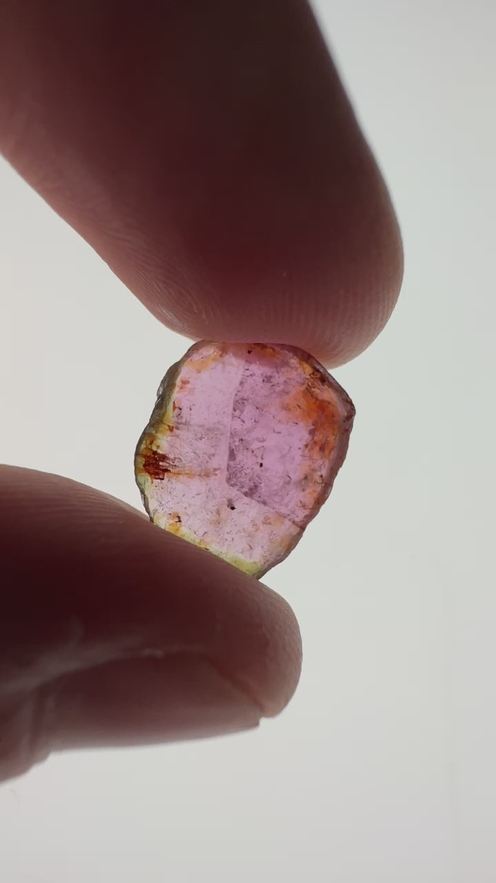 Watermelon Tourmaline Slice