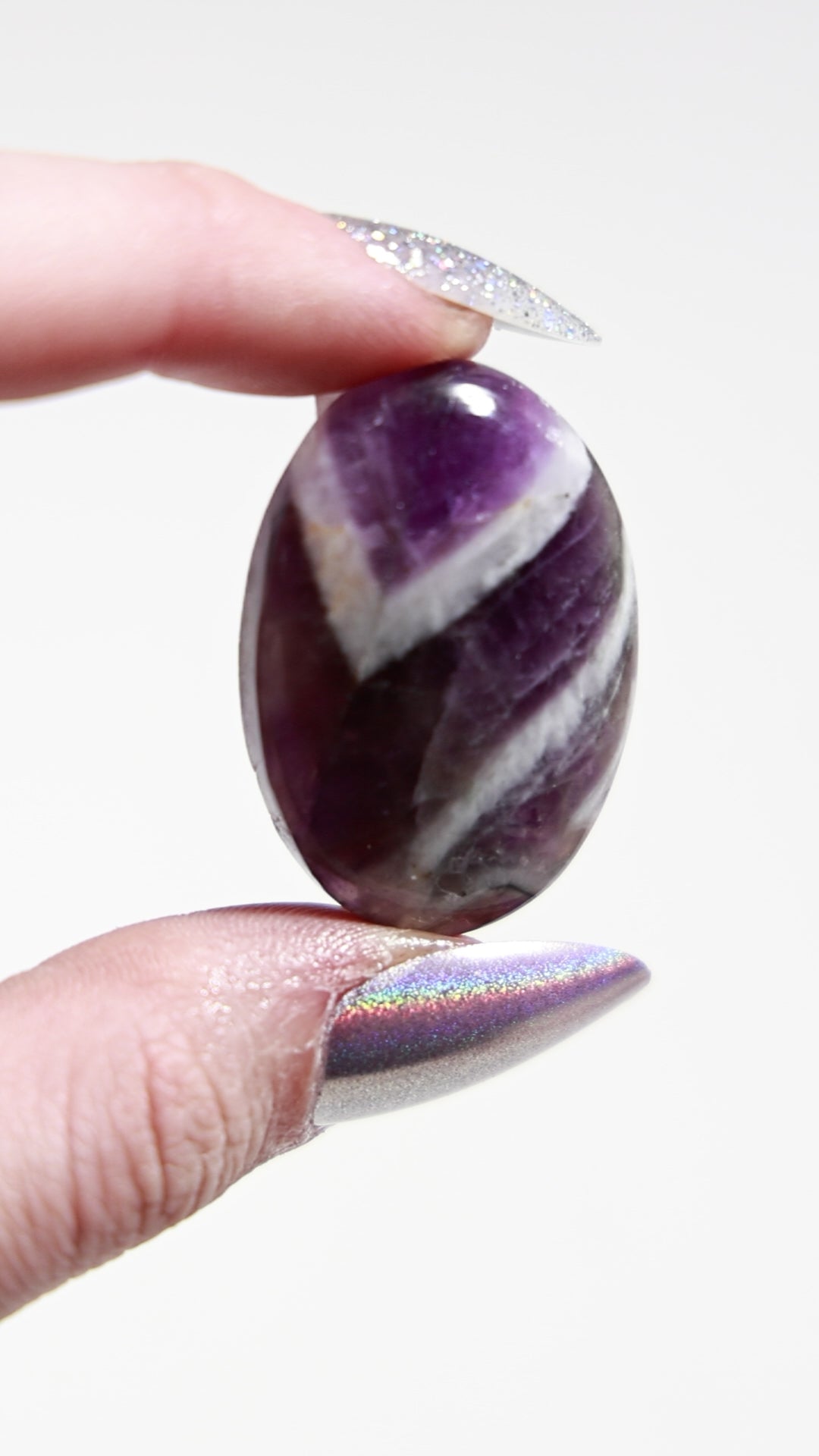 Chevron Amethyst Cab (Drilled)