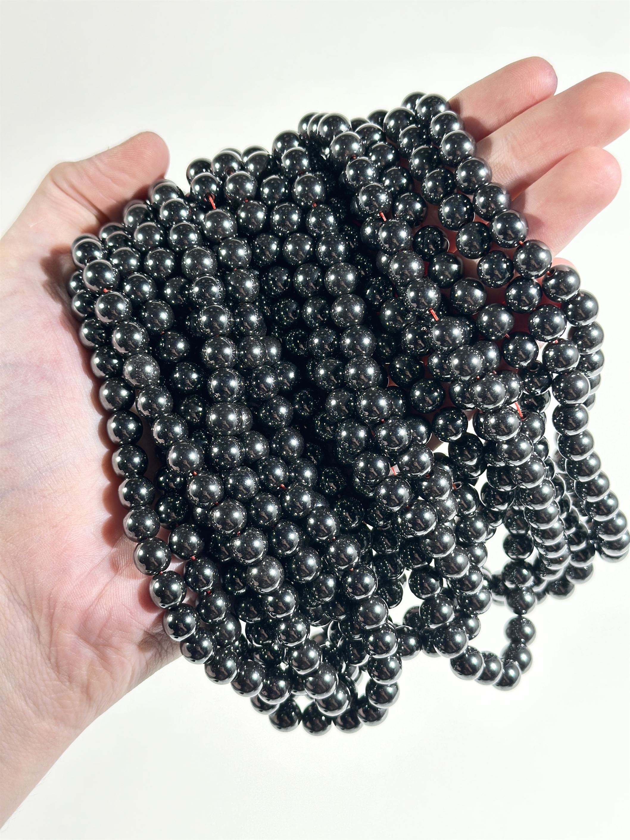 Thebeadchest Heart-Shaped Non-Magnetic Hematite Beads 5mm Grey Unusual Gemstone 16 inch Strand, Adult Unisex, Size: One Size